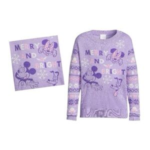Minnie Mouse “Merry & Bright” Christmas Sweater